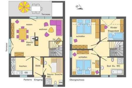 Grundriss Ferienpark Freesenbruch Doppelhaushälfte 12 - Sommerlust