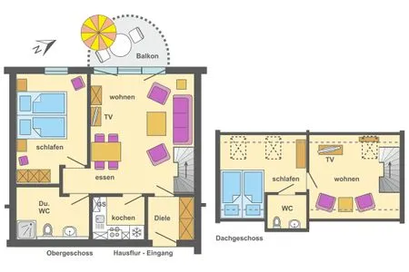 Grundriss Ferienpark Freesenbruch Wohnung 1.5 - Amber