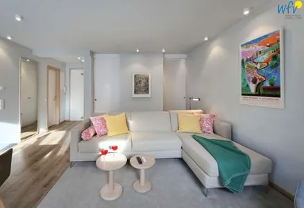 Wohnzimmer Töwerhus Ferienwohnung Seestern