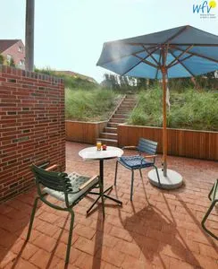 Terrasse Töwerhus Ferienwohnung Möwe