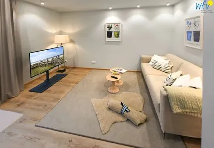 Wohnzimmer Töwerhus Ferienwohnung Krabbe