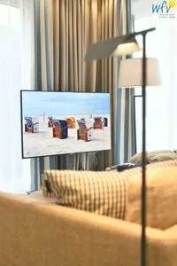 Wohnzimmer Töwerhus Ferienwohnung Robbe