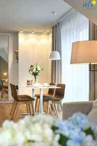 Wohnzimmer Töwerhus Ferienwohnung Muschel