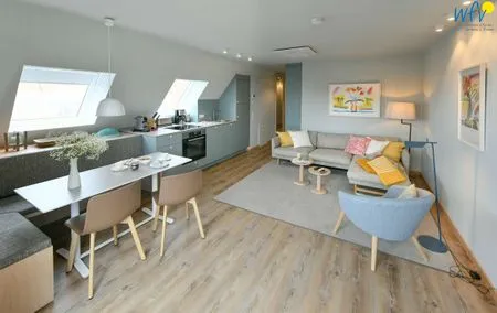 Wohnzimmer Töwerhus Ferienwohnung Auster