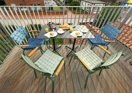 Balkon Töwerhus Ferienwohnungen Watt + Bill