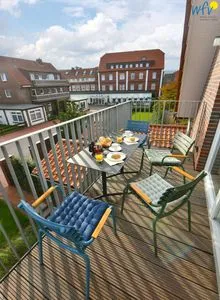 Balkon Töwerhus Ferienwohnungen Watt + Bill