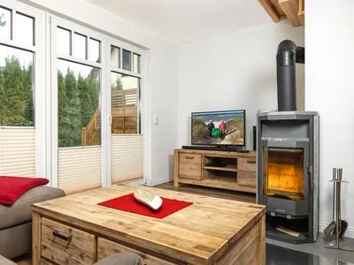 Living room Doppelhäuser zum Reetmoor Haus Theresa