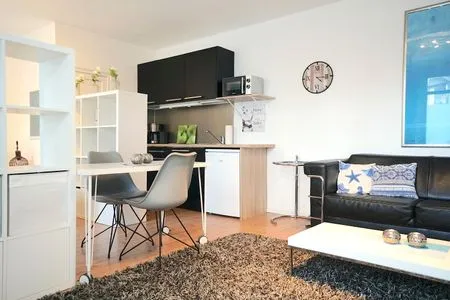 Wohnzimmer Ferienwohnung Kajüte am Borbyerufer von Eckernförde