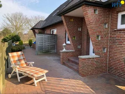 Terrasse Haus Seemöwe Ferienwohnung Nordstrand