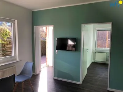 Wohnzimmer Haus Seemöwe Ferienwohnung Südstrand