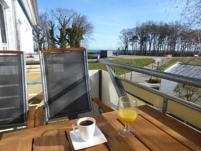 Balkon mit Bestuhlung Residenz am Strand Wohnung 2-36