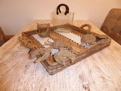 Dekoration auf dem Esstisch Residenz am Strand Wohnung 2-36