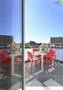 Balkon Haus am Dorfbrunnen Ferienwohnung Sand