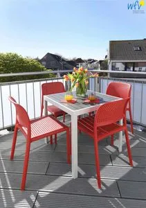 Balkon Haus am Dorfbrunnen Ferienwohnung Sand