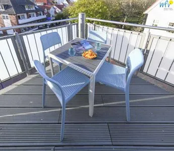 Balkon Haus am Dorfbrunnen Ferienwohnung Meer