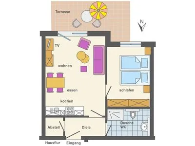 Grundriss  Villa Carpe Diem - Wohnung 2