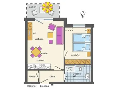 Grundriss  Villa Carpe Diem Wohnung 6