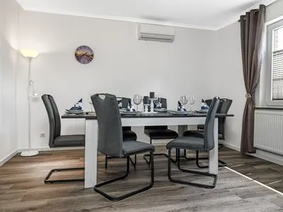 Wohnzimmer Ferienanlage Pfeiffer Haus Strandrose