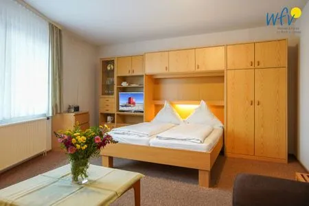 Schlafzimmer Haus Bonhuis Ferienwohnung Lütje Park