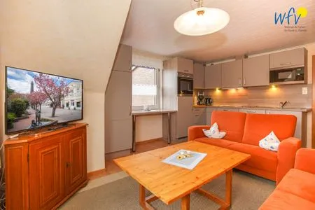 Wohnzimmer Haus Regenbogen Ferienwohnung Meermaid