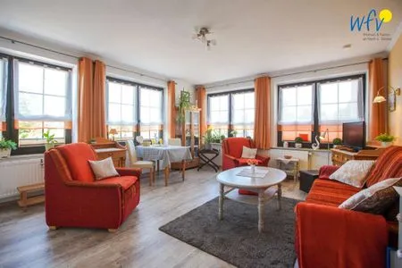 Wohnzimmer Ferienhaus Heidi Ferienwohnung Möwe