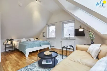 Schlafzimmer Hus Strandloperke Ferienwohnung Seesternchen