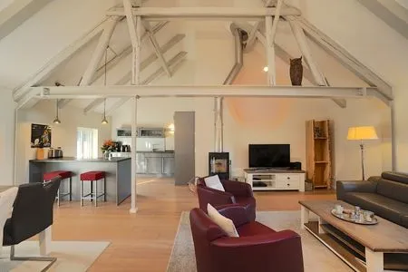 Wohnzimmer Ferienwohnung Am Apfelbaum - romantische Remise direkt am Golfplatz und der Schlei