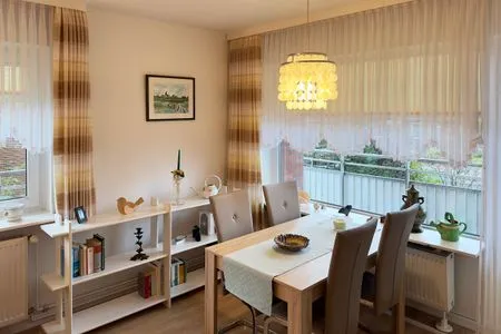 Essbereich der Ferienwohnung Meeresbrise in Wittdün auf Amrum Haus Seeadler Ferienwohnung Meeresbrise