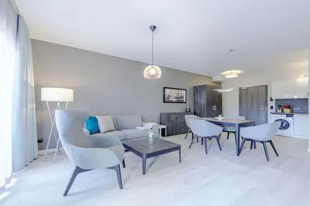 Ferienwohnung Lüttstuv Ostseebad Wustrow - ZweiWasser Alte Seefahrtschule Wohnzimmer  Lüttstuv