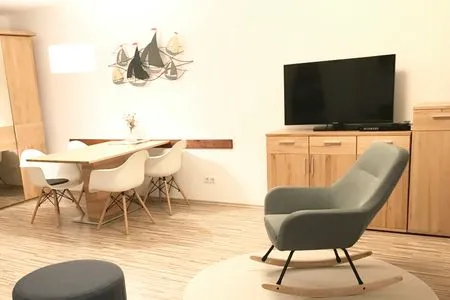 Wohnzimmer (Ost11a) "Ferienwohnung Strandnah"