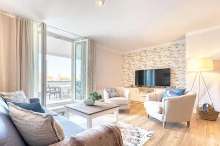 Ferienwohnung Strandläufer Aparthotel Zingst - Wohnzimmer  Strandläufer