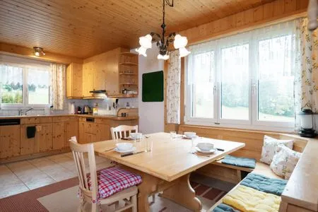 Küche und Essbereich Ferienhaus Bergblick