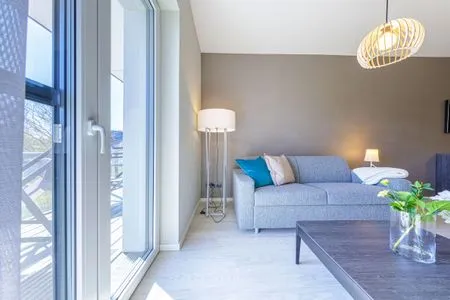 2 Ferienwohnung Swantovit Ostseebad Wustrow ZweiWasser Alte Seefahrtschule Wohnzimmer  Swantovit