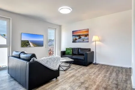 Wohnzimmer Bernsteinquartier, Whg. 05.54 "Lieblingsplatz"