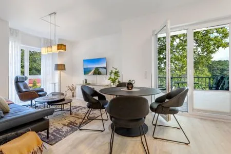 Wohnzimmer Bernsteinquartier, Whg. 05.58 "Eichenkrone"