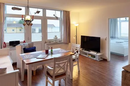 Wohnzimmer der Ferienwohnung Wattkieker in Wittdün auf Amrum Haus Nordenlicht Ferienwohnung Wattkieker