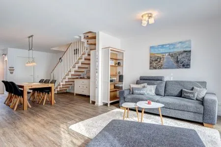 Wohnzimmer Bernsteinquartier, Ferienhaus 06b "Lachmöwe"