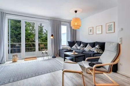 Wohnzimmer Bernsteinquartier, Ferienhaus 10b