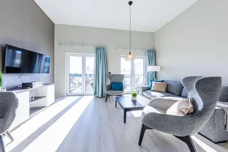 Ferienwohnung Ostseesonne Ostseebad Wustrow ZweiWasser Alte Seefahrtschule Wohnzimmer  Ostseesonne