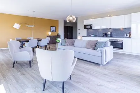 4 Ferienwohnung Boddendeck Ostseebad Wustrow ZweiWasser Alte Seefahrtschule Gemütliches Wohnzimmer  Boddendeck