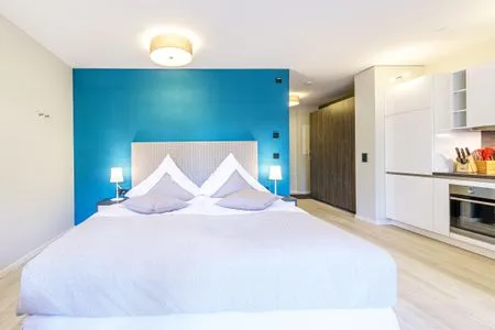 4 Ferienwohnung Kleine Strandburg Ostseebad Wustrow ZweiWasser Alte Seefahrtschule Doppelbett  Kleine Strandburg