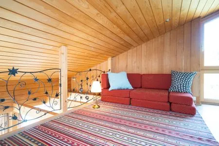Open gallery above the living area Ferienhaus Casa Chapf