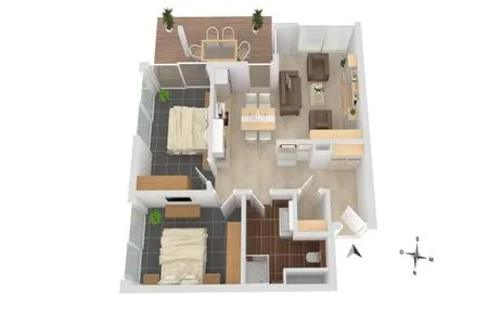 3 Ferienwohnung Müritztraum Waren (Müritz) - Grundriss der Ferienwohnung  Müritztraum