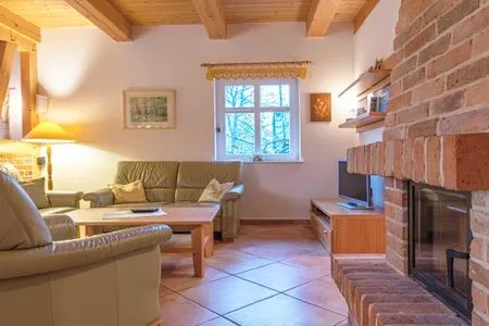 Ferienhaus Havelquelle Blick in das Wohnzimmer  Havelquelle