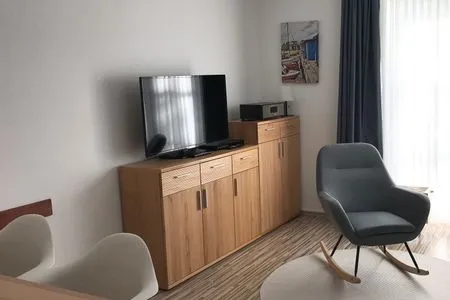 Wohnzimmer (Ost11a) "Ferienwohnung Strandnah"