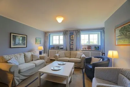 Wohnzimmer Ferienwohnung Country Garden - Ein gemütliches Refugium für die Familie im Naturpark Schlei
