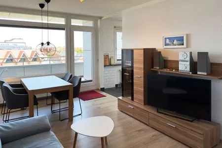 Wohnzimmer der Ferienwohnung Anneliese in Wittdün auf Amrum Haus Nordenlicht Ferienwohnung "Kiek-an"