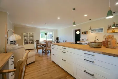 Küche / Küchenzeile Ferienwohnung Hygge für zwei Personen im Naturpark Hüttener Berge in Ostseenähe