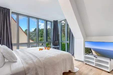 Schlafzimmer Ferienhaus Waldoase 01