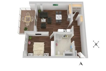 3 Ferienwohnung Hafenblick Waren (Müritz) – Grundriss  Hafenblick